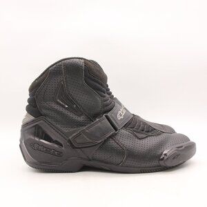 Alpinestars SMX-1R Vented Men's Size 11.5 EU 46 Motorcycle Riding Black Boots